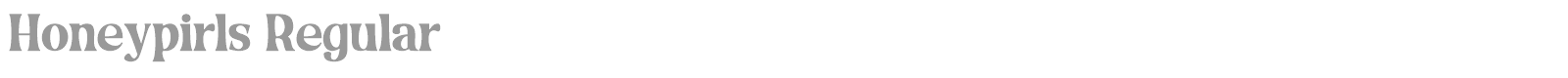 Honeypirls font preview